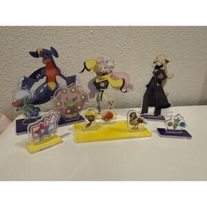 Iono’s Bellibolt Ex Premium Cynthias Garchomp Acrylic --Figures 10 Piece Pokémon